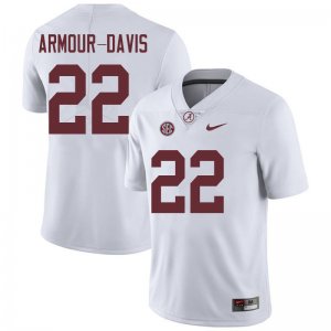 NCAA Men's Alabama Crimson Tide #22 Jalyn Armour-Davis Stitched College 2018 Nike Authentic White Football Jersey ZB17N40HG